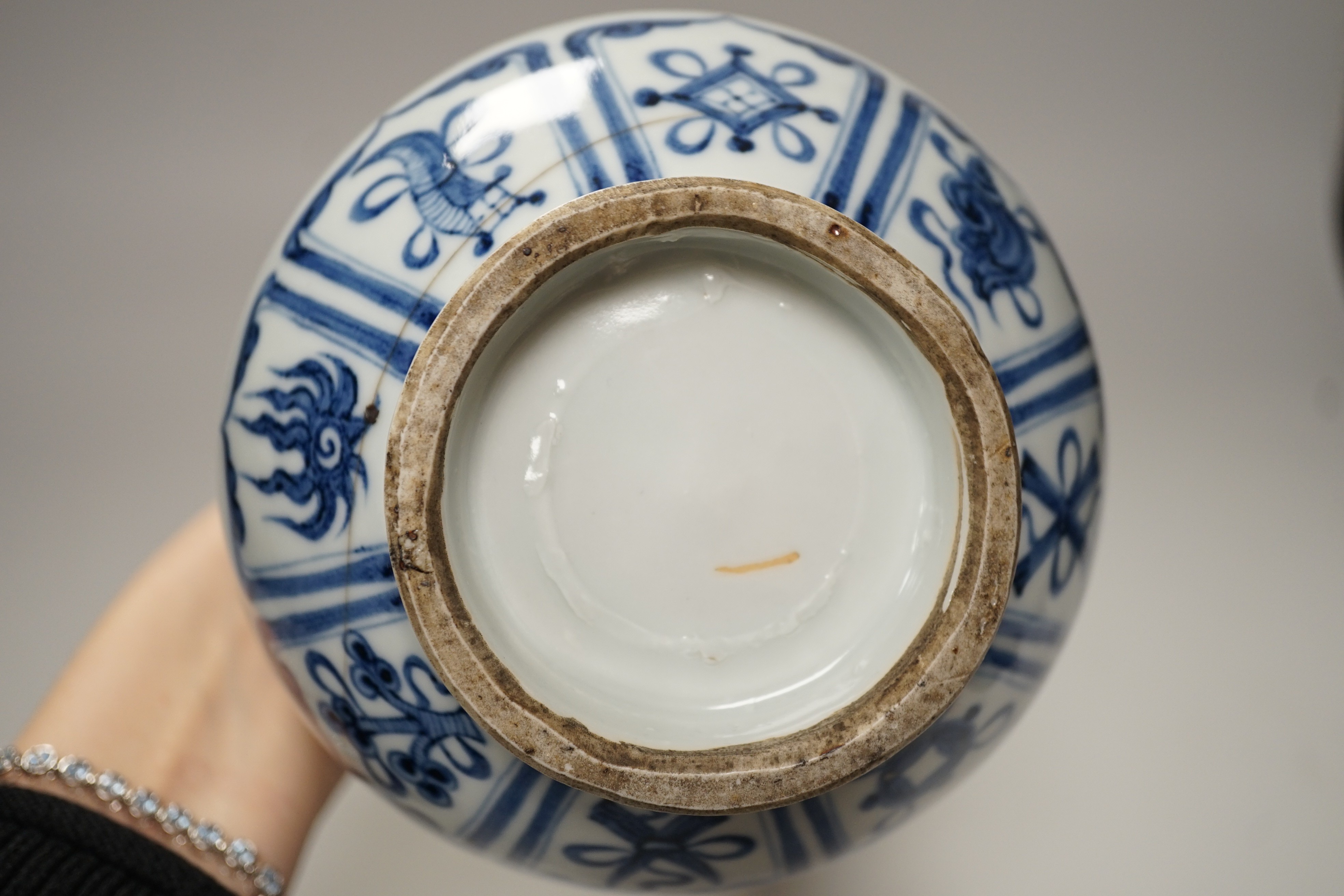 A Chinese blue and white yuhuchunping, in Yuan style, 29cm